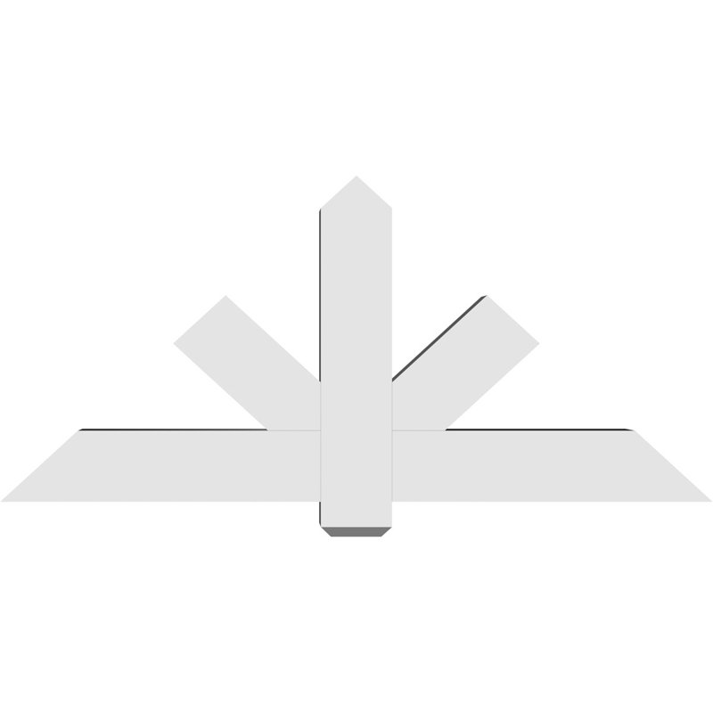 Support de pignon en PVC de qualité architecturale Kennewick, H 27,5 po x l 60 po (pas: 11/12), P 6 po x F 6 po