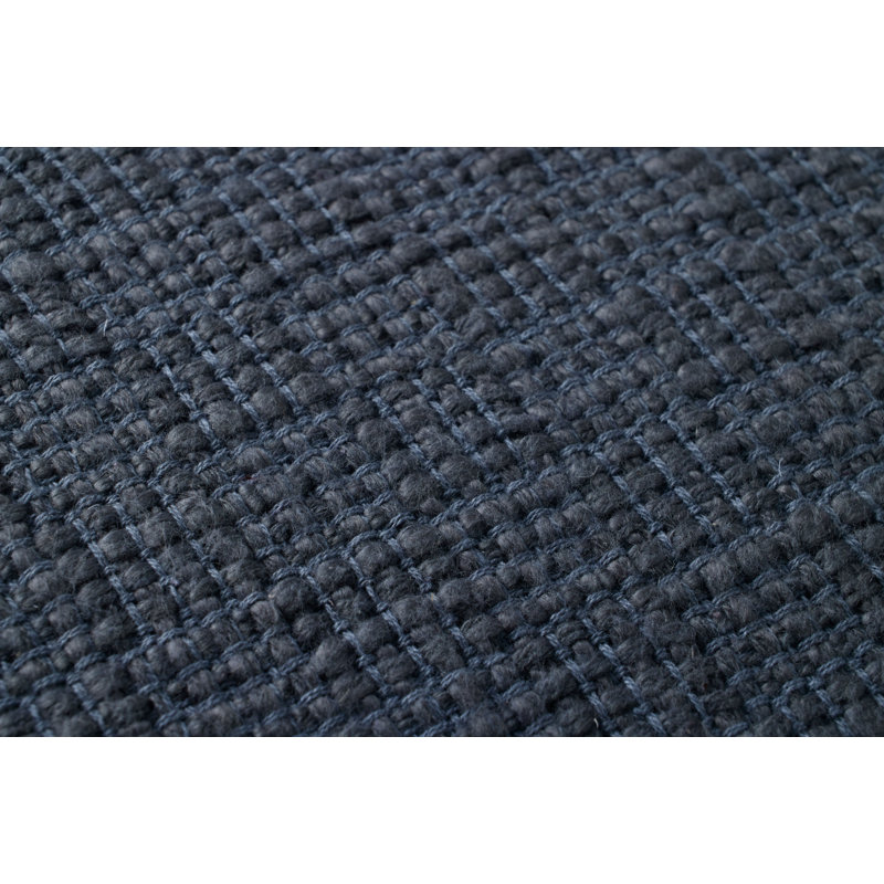 Midnight Blue 22" x 22" Woven Polyester Pillow with Fringe