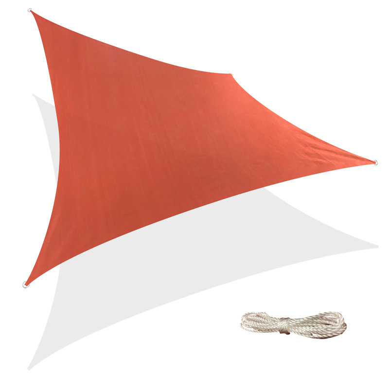 Terra Cotta Red 12' Square UV Block Patio Shade Sail