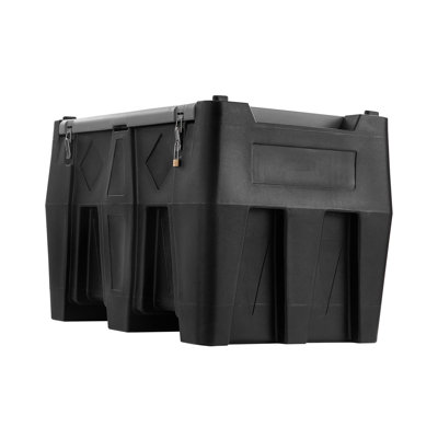 Portable Diesel Tank, 128 Gallon Capacity & 10 GPM Flow Rate, Gas Fuel Tank with 12V Electric Transfer Pump and 13.1ft Rubber Hose, PE Diesel Transfer Tanks for Easy Fuel Transportation, Black