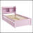 Twin Bed With Trundle,Bookcase,Pink