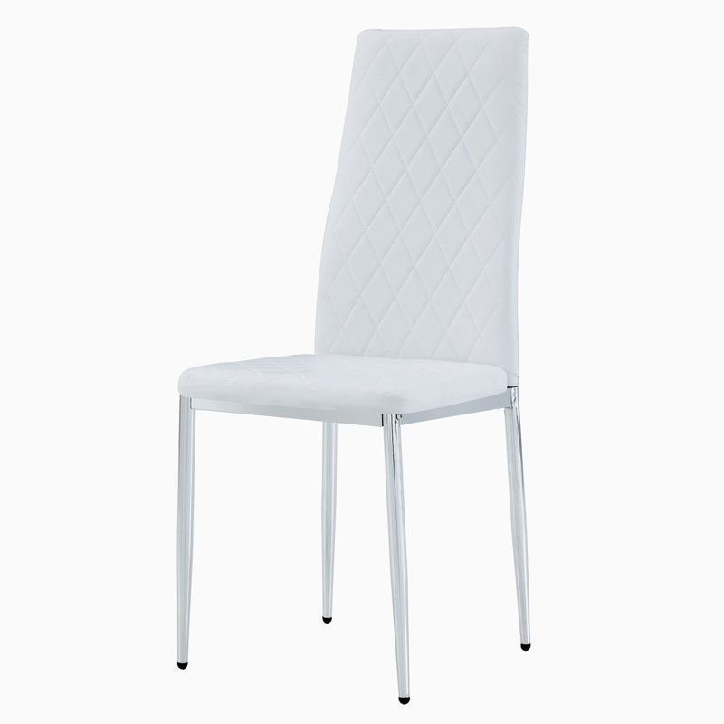Chaise d'appoint en similicuir, Blanc