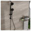 Système de pomme de douche double noir mat avec pomme de douche à pluie 4,7 po et douchette à 8 fonctions sur barre coulissante