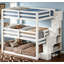 Lit superposé triple double avec escalier de rangement, conception séparée et fabrication durable pour une utilisation polyvalente-710617227