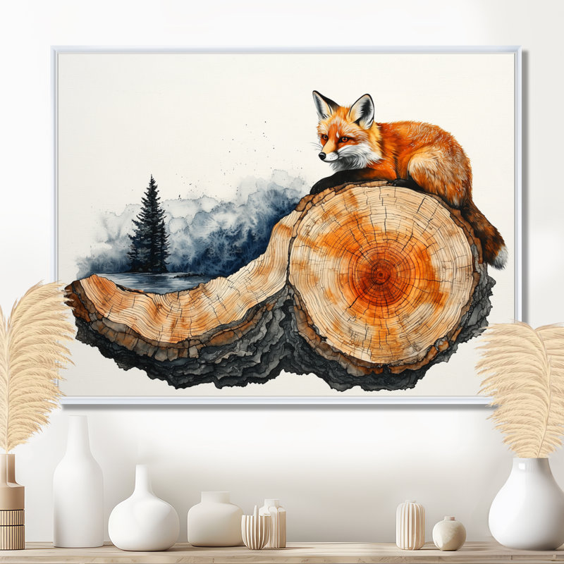 Getta - Animals Canvas Art Print, Impression encadrée flottante sans passe-partout, H 16 po x l 32 po, Blanc