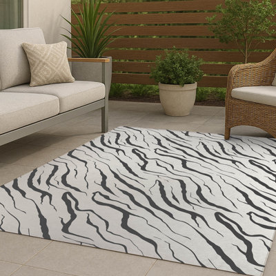 Tapis d'extérieur antidérapant Lush Cracks