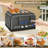 Toaster 4 Slice, LCD Display, 6 Shade Settings, 1.5'' Wide Slots Toaster,1500W-104322276