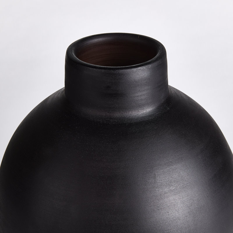 Analia Handmade Table Vase, Ecru, 16.5" H x 11.75" W x 11.75" D
