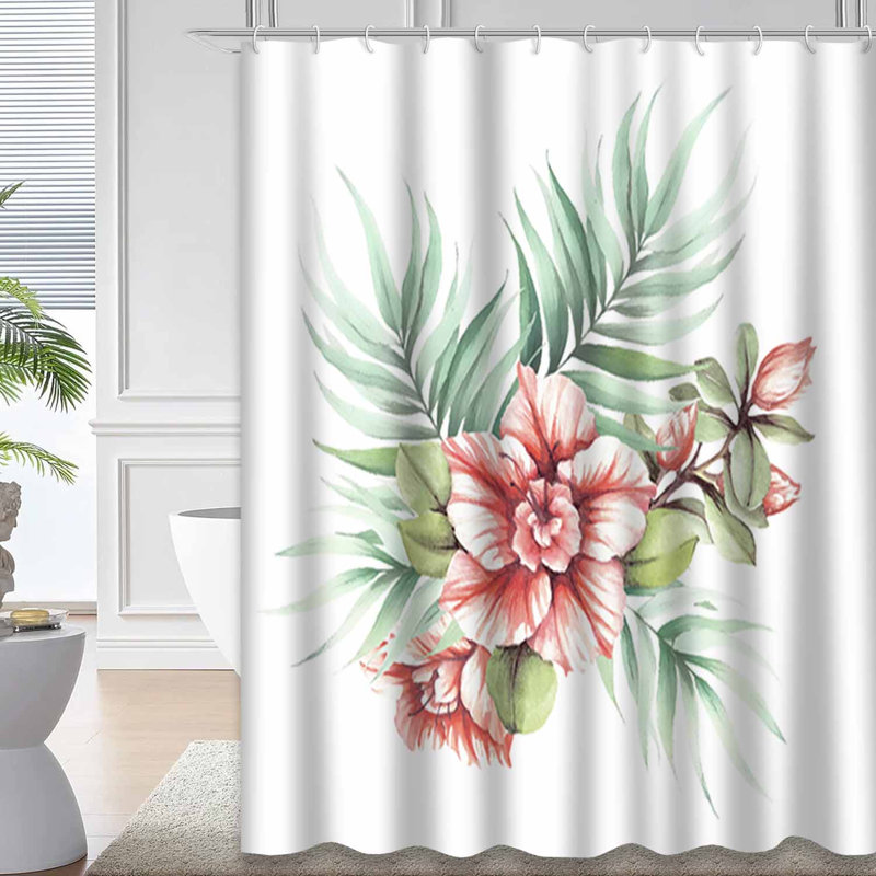 Bouquet de fleurs tropicales avec aquarelle et 12 crochets, L 72 po x l 84 po
