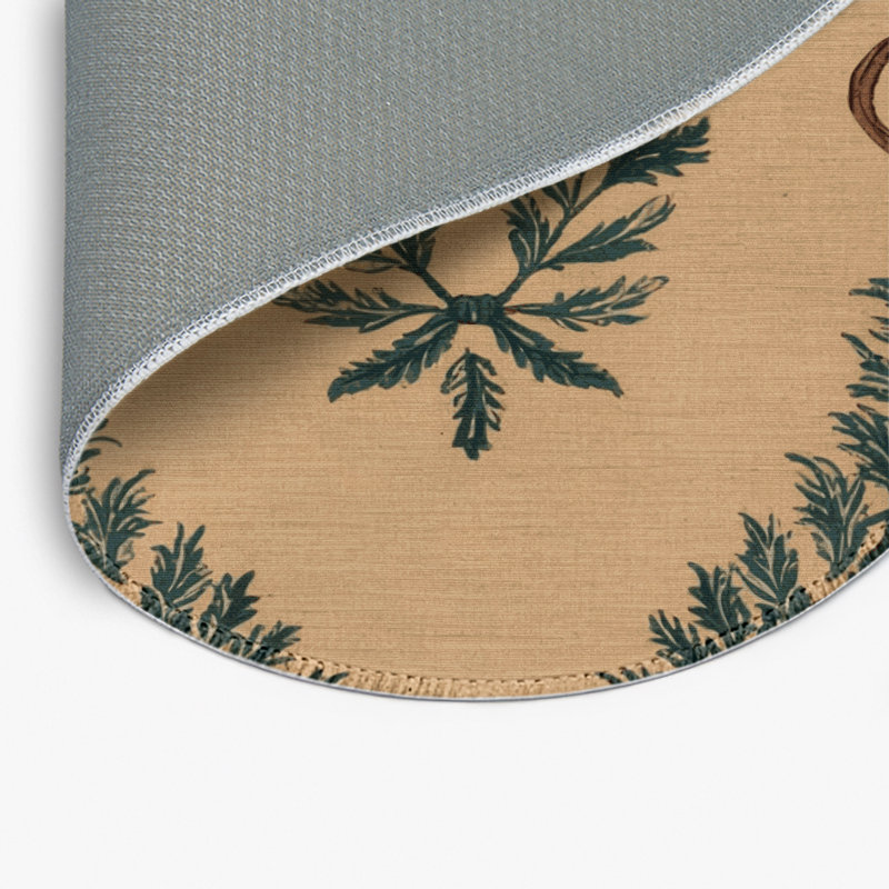 Tapis d'intérieur et d'extérieur brun français, Rond 5 pi