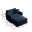 Fauteuil d'appoint rembourré en chenille moderne avec repose-pieds et fauteuil club Modern