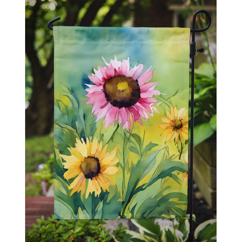 Drapeau de jardin double en polyester H 15,5 po x l 11,25 po
