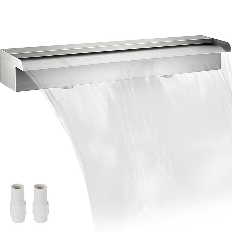 Outdoor Stainless Steel Waterfall Fountain