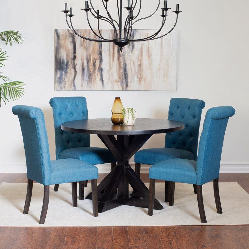 Ensemble de salle à manger 5 pièces avec 4 chaises élégantes Nylander, Blue