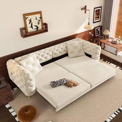 Yates 97.7" 3-In-1 Convertible Sleeper Sofa