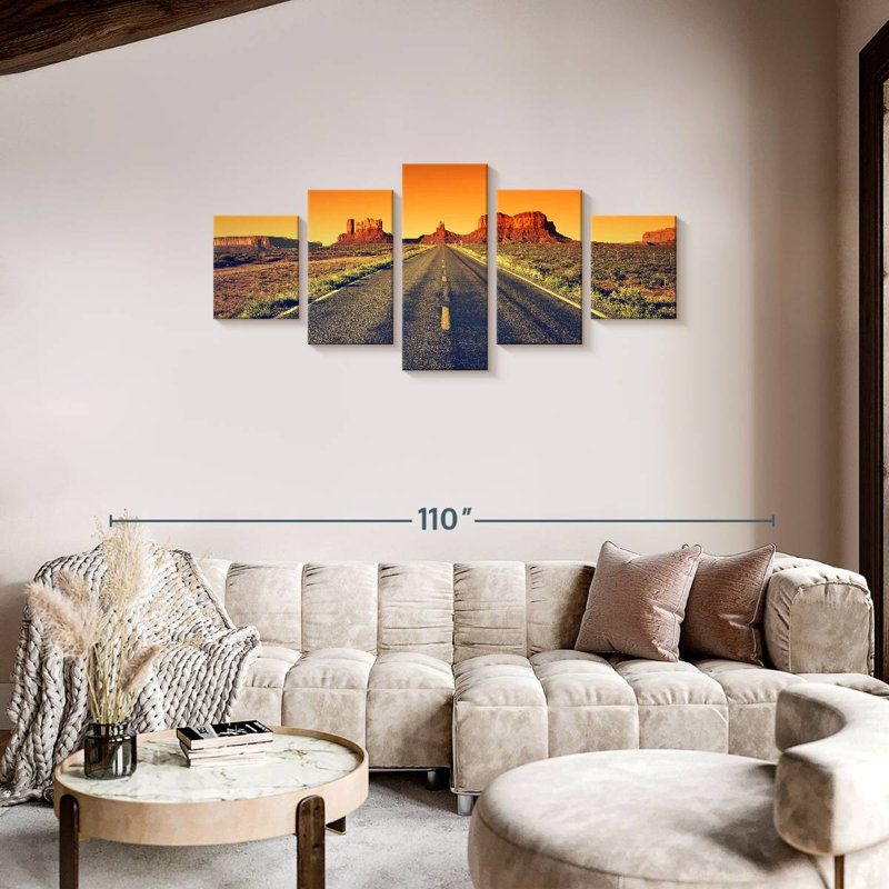 Sunset At Monument Valley Road, 34" H x 74" W