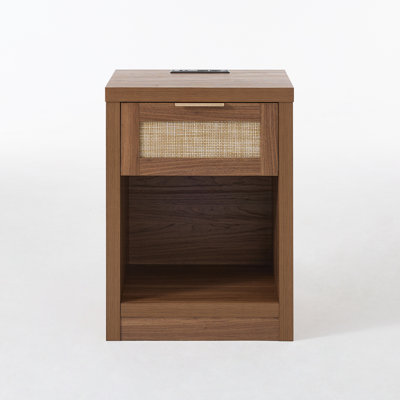 Arianna 25" H 1 - Drawer Nightstand with Charging Station