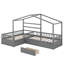 Lit plateforme simple avec trois tiroirs de rangement Bladric-91903841