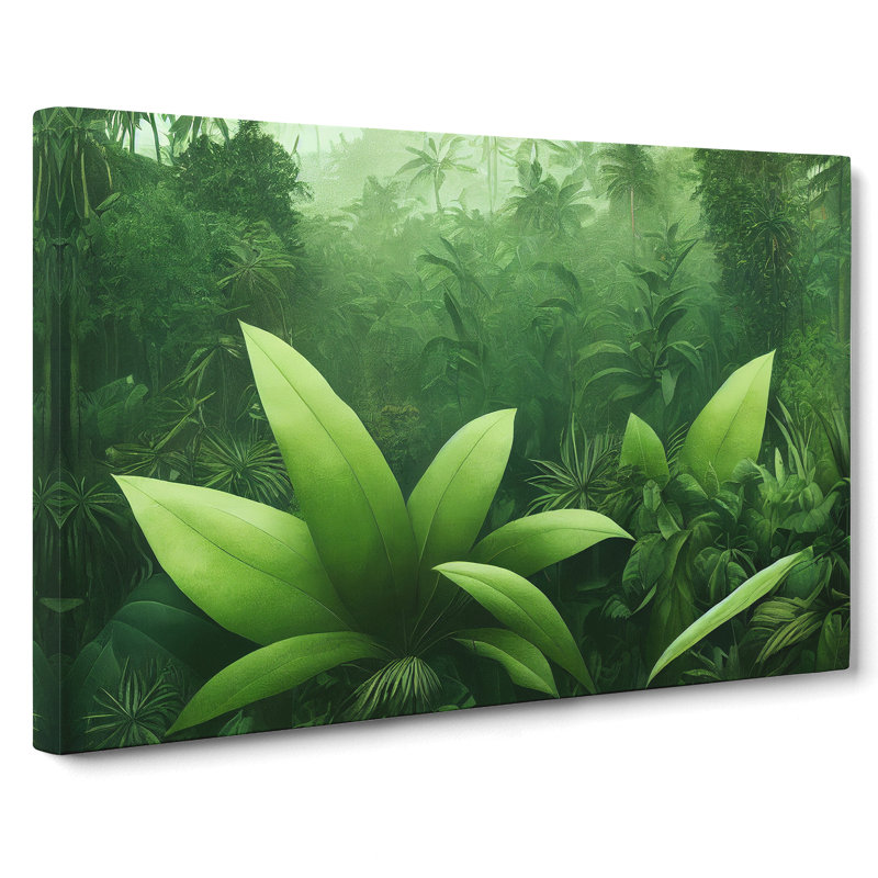 Jungle Plants - Wrapped Canvas Print, 35cm H x 50cm W x 3cm D