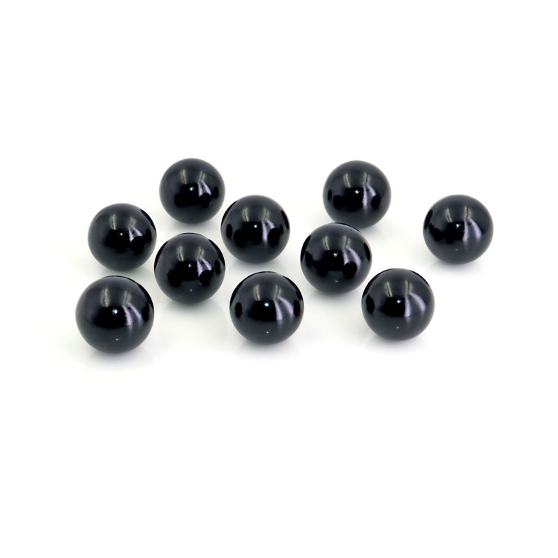 Natural Polished Gemstone Sphere, Decorative Accent, Smooth Ball Home Decor, 15-25mm, Black Tourmaline