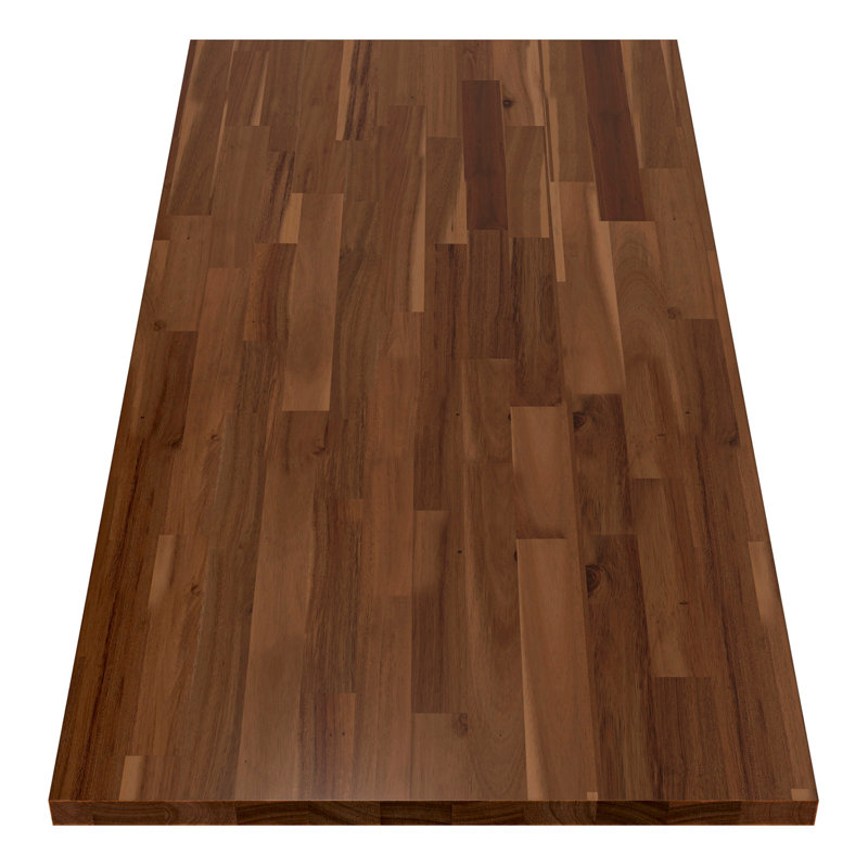 Plateau de table en bois d'acacia massif Husse, H 1 po x l 30 po x P 48 po, Bois rouge