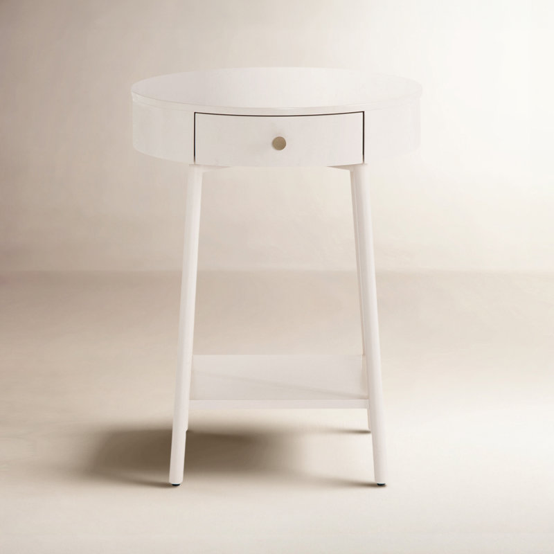 Van Nightstand - Matte Alabaster