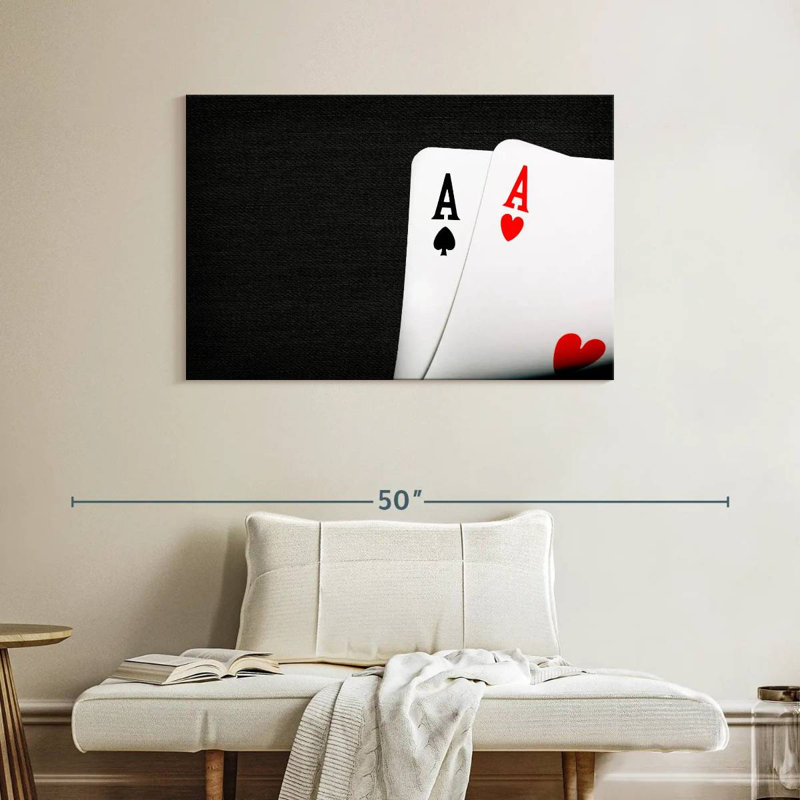  Jeu de cartes «Ace», H 26 po x l 39 po