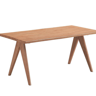 Table de salle à manger décontractée en bois de style Mid-Century