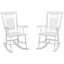 Ensemble de 2 chaises berçantes d'extérieur en bois pour le jardin, le patio et le balcon-1764509364