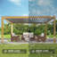 Pergola d'extérieur en aluminium avec toit à persiennes l 16 pi x P 10 pi-99603668