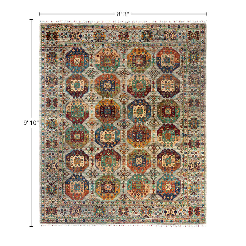 One-of-a-Kind Rectangle 8'3" X 9'10" Hand Knotted Area Rug