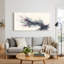 «Blue Grass and Abstract Grass Roots and Floating Seeds», art mural sur toile-1905646501