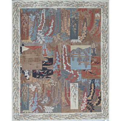 Hand-Knotted High-Quality Brown and Beige Area Rug