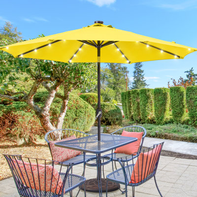 Parasol de marché inclinable 9 pi avec protection contre les rayons UV pour la terrasse et le jardin Oakley