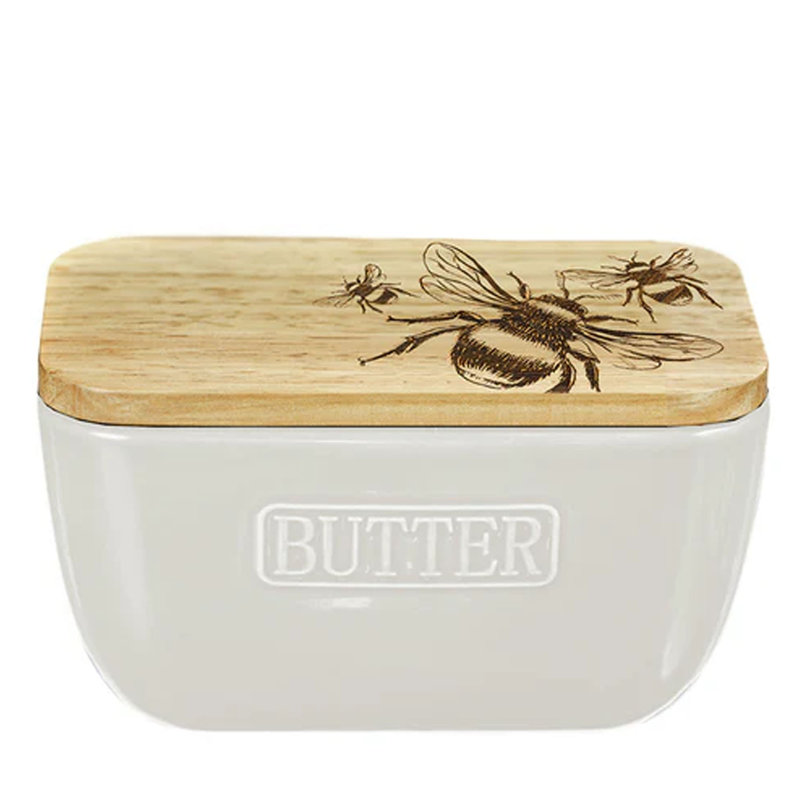 Selbrae House Ceramic Butter Dish, White