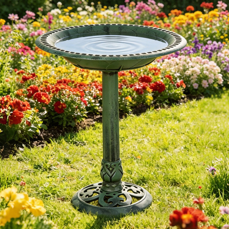 Bain d'oiseaux avec fontaine solaire pour l'extérieur