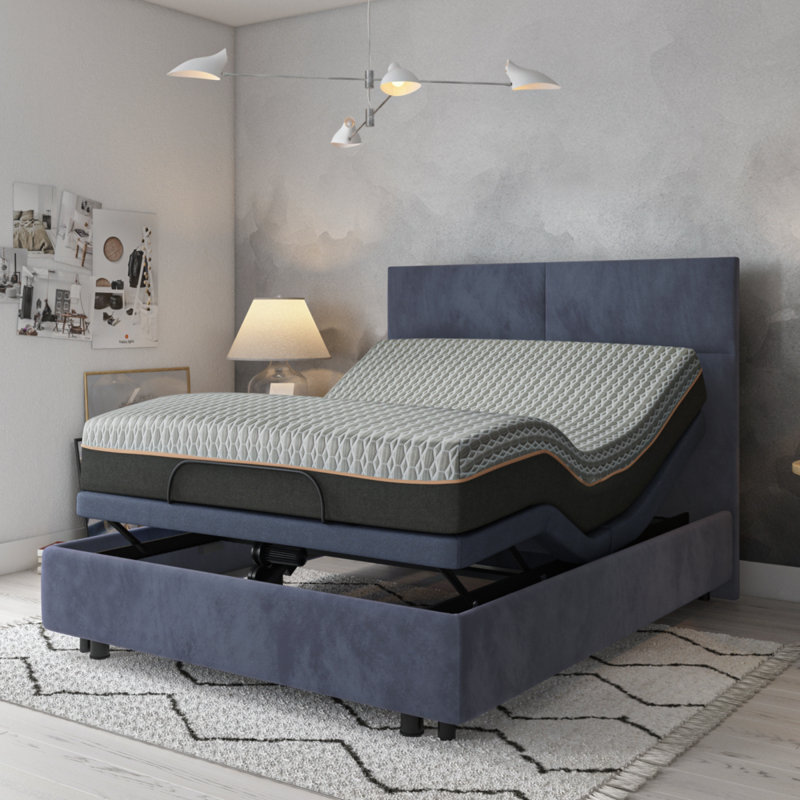Base de lit simple TG3000 avec réglage de la tête et des pieds BT3000, Simple extra long