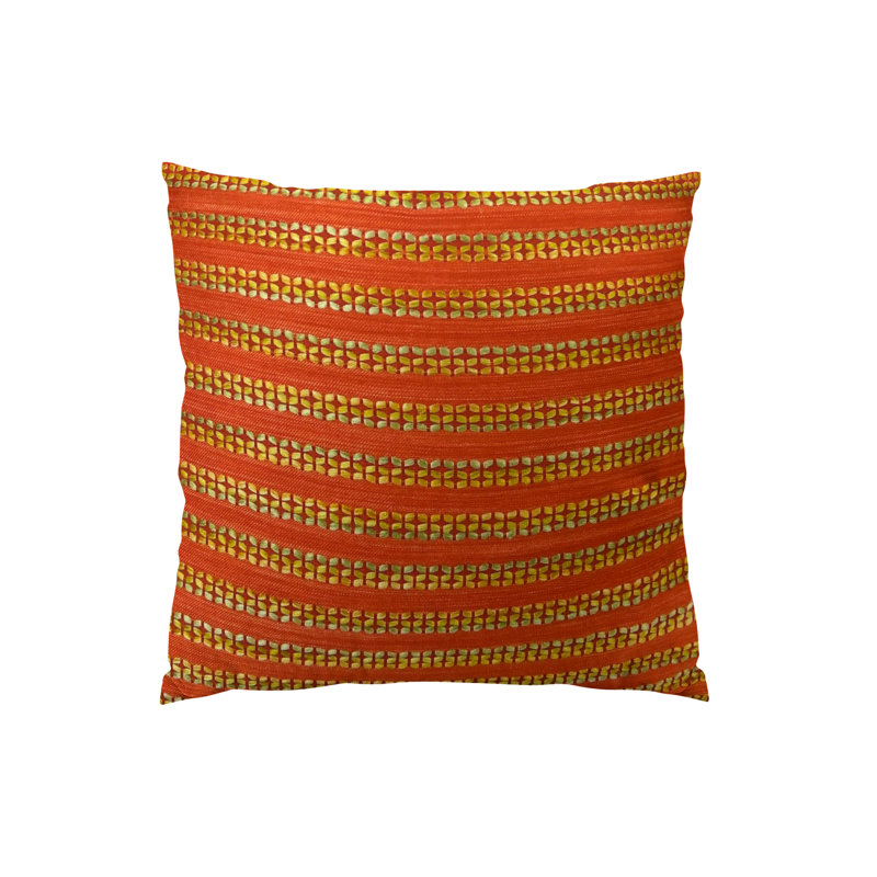 Tied Rows Striped Reversible Throw Pillow, 20" H x 20" W