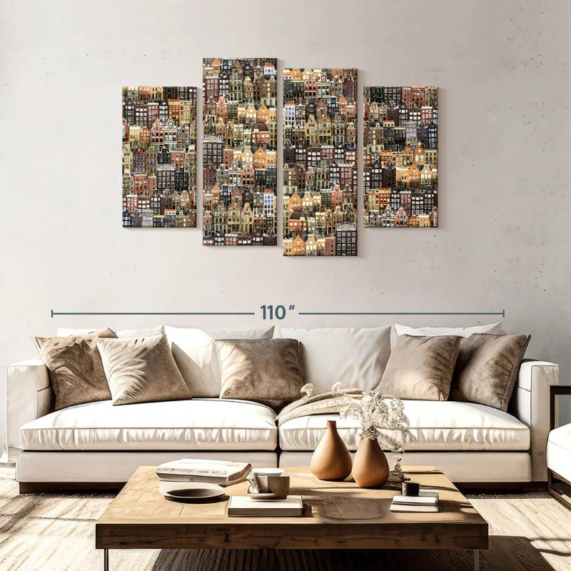 Sireci Amsterdam Cityscape, 48'' H x 75'' W