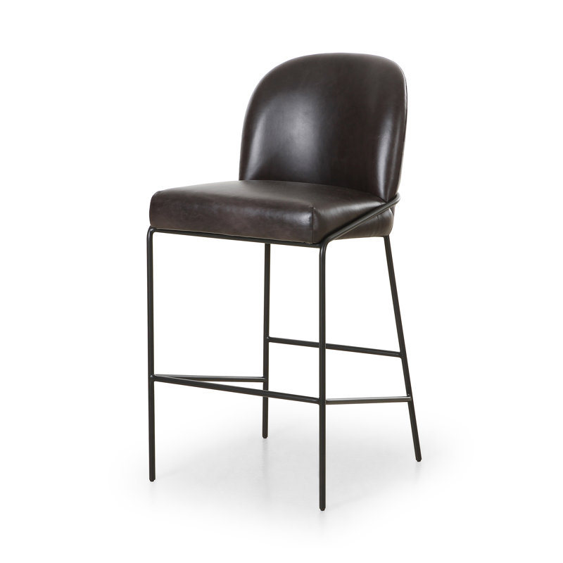Astrud 25" Counter Stool, Bar Stool (30.5" Seat Height), Polyester Blend White