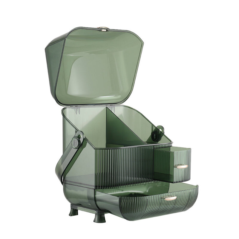 Hainesburg Plastic Makeup Organiser, Translucent Green