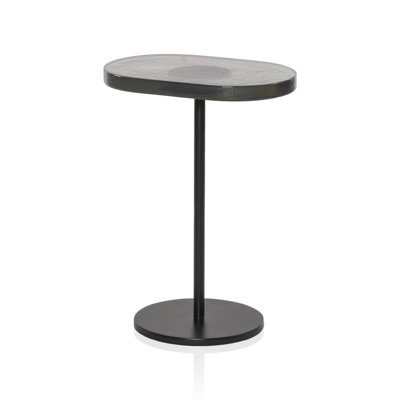 Vinia Glass Top End Table