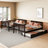 Full Over Full Bunk Bed With Twin Size Trundle And Ladder -Espresso-287878548