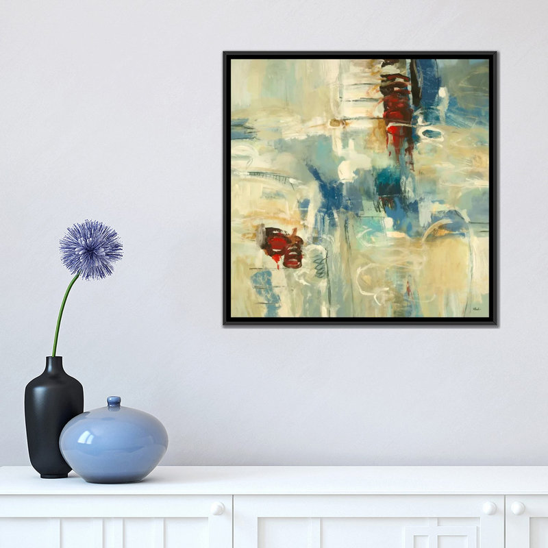 « instinctual beauté i », impression sur toile, H 18 po x l 18 po x P 1,5 po, Toile encadrée noire, Pas de tapis