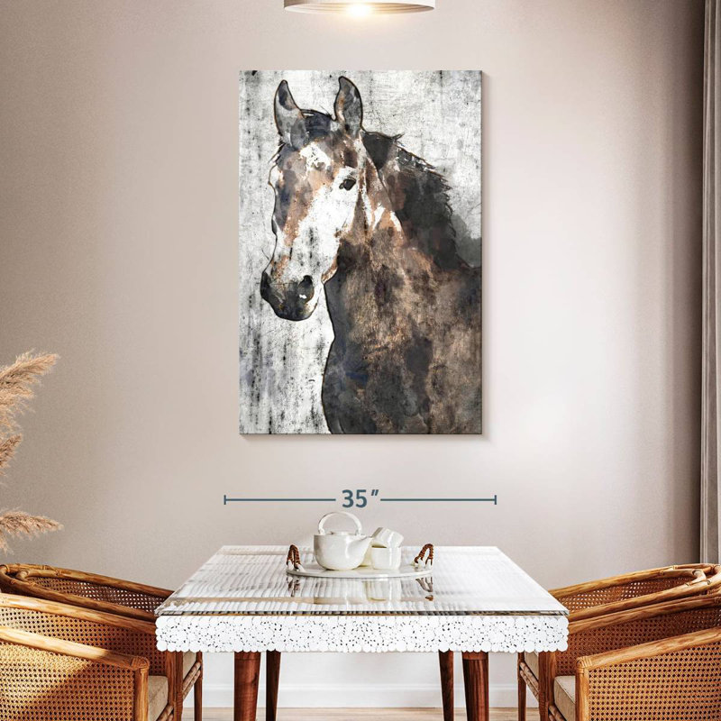 Portrait de cheval Brampt II, H 48 po x l 32 po