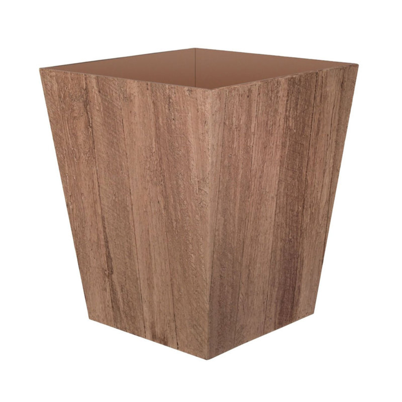 Suncast Farmington Decorative Rustic Wood Finish Garden Planter, Brown, 1