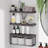 Bathroom Over Toilet Floating Shelves, Farmhouse Wall Mounted 16” 3 Piece Storage Set In Black