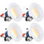 Luminaire encastré à DEL de 4 po 6 CCT, à intensité variable (blanc chaud/blanc chaud), avec déflecteur profond, antiéblouissement, pour rénovation, 800 lm.-136386356