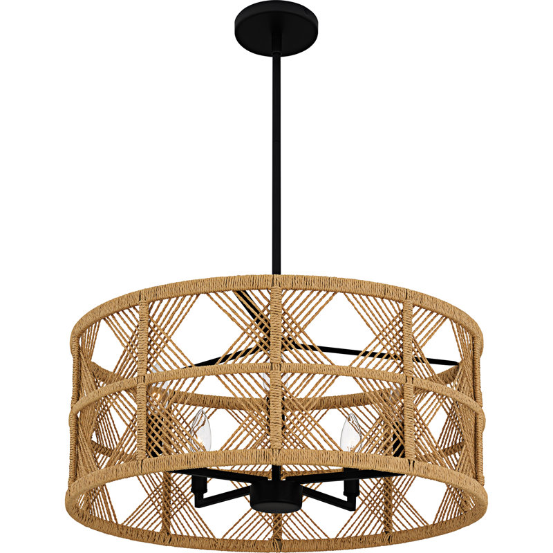 Luminaire suspendu Axford, Brun, Noir mat
