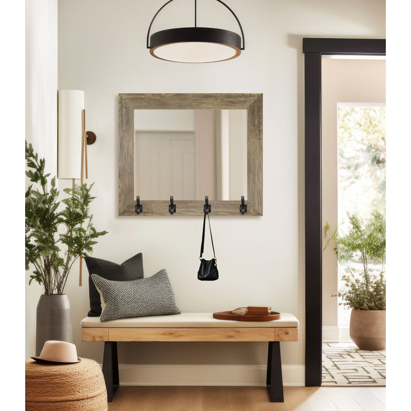 Miroir Tecopa, Chêne vieilli / acier
